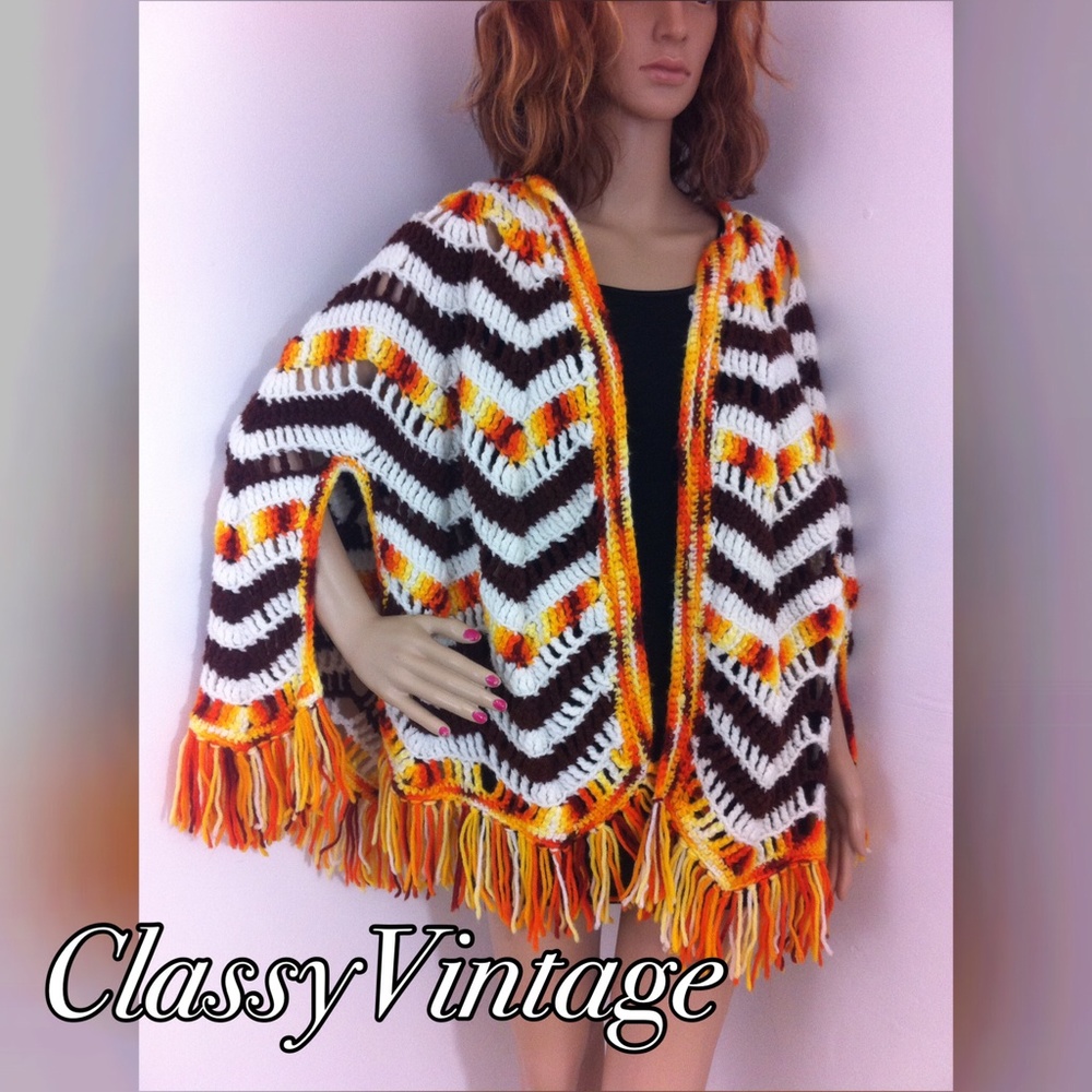 Fun 1970's vintage shawl